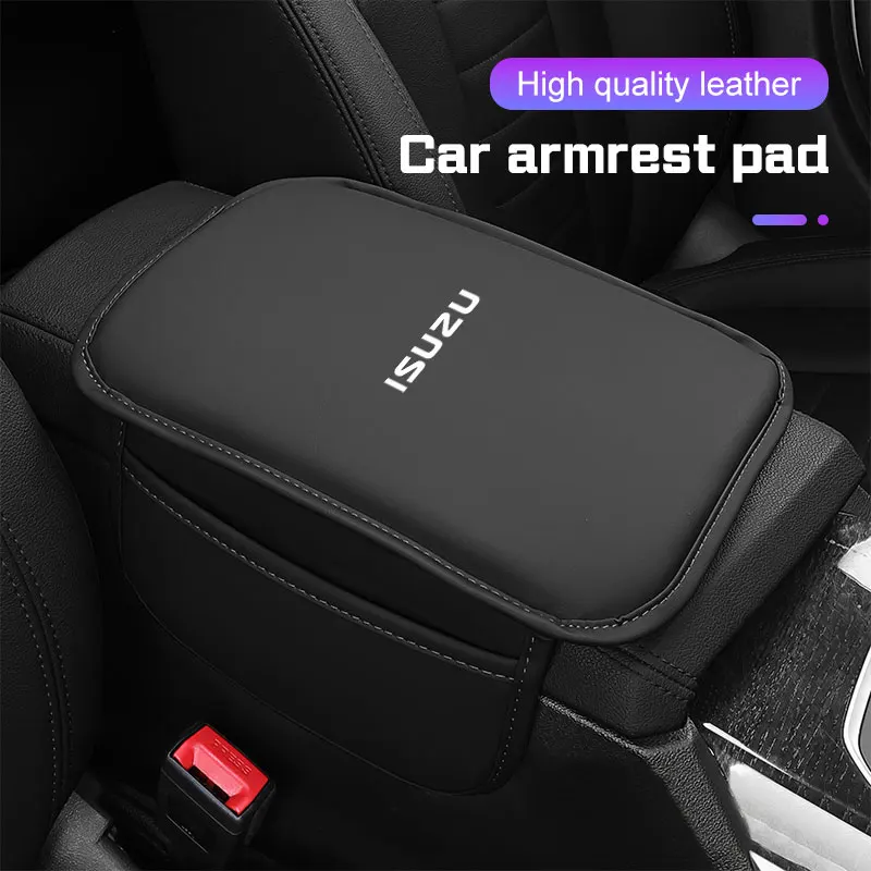 Car Armrest Mat Leather Arm Rest Protection Cushion For Isuzu D-MAX D MAX Dmax I II WFR VAN NFR ATV Auto Center Console Box Pad