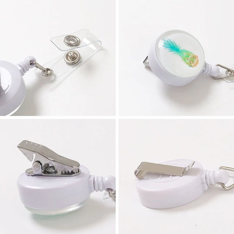 Marble Nurse Doctor retrattile Badge Reel card Holder Work Card Easy Pull Buckle Work Name ID Card Badge Office Work Card Clip