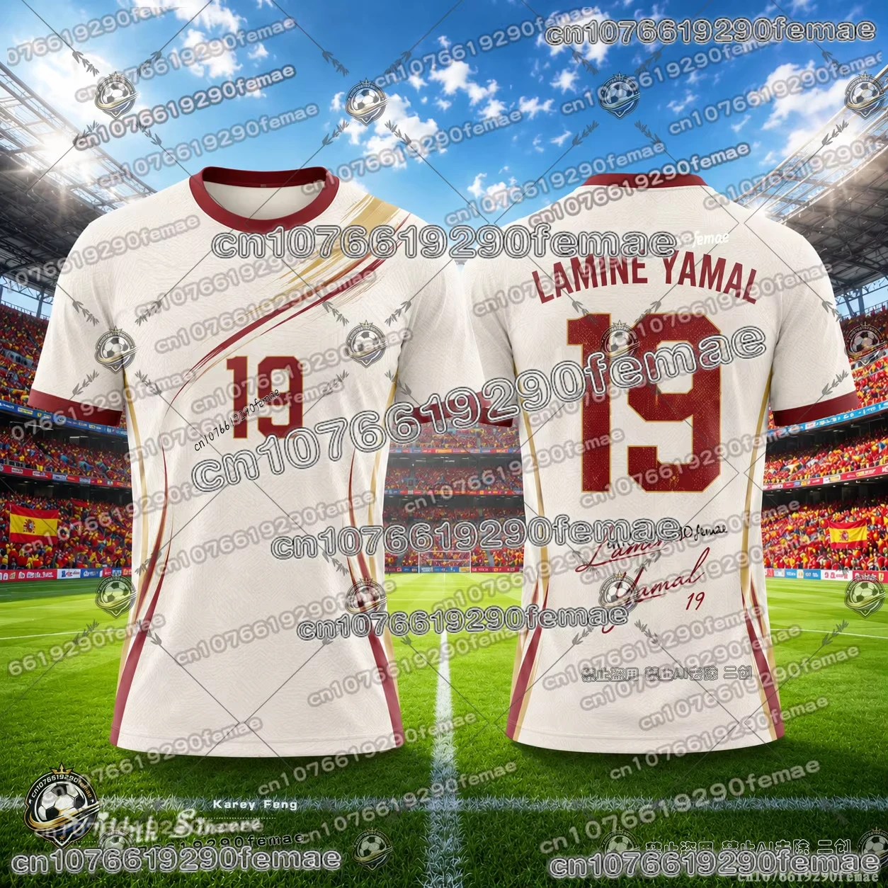 2026 Summer Spain Yamal Soccer Jersey Kids Adults Personalized Collectible Commemorative Football Shirt F