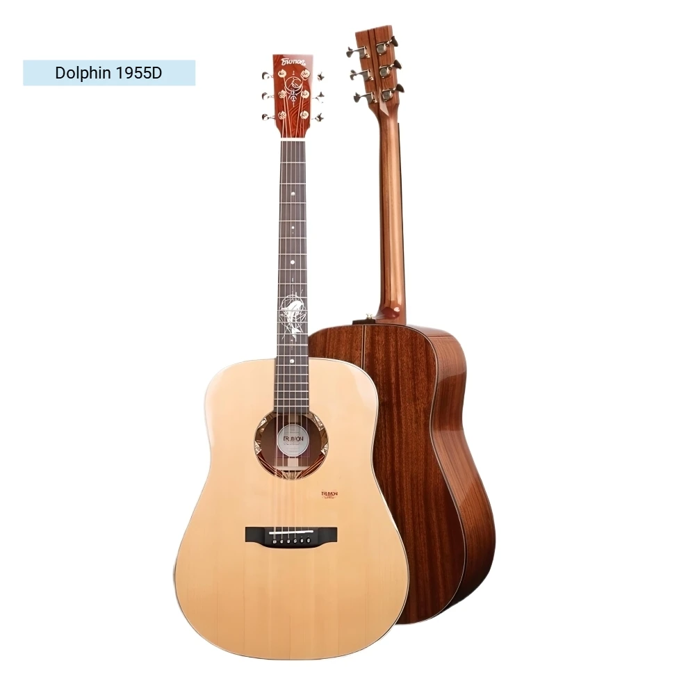 

New Generation 41" Dolphin 1955D/TF/TFL Thing Full Veneer Folk Guitar Beginner Professional Grade Vibrato Pickups