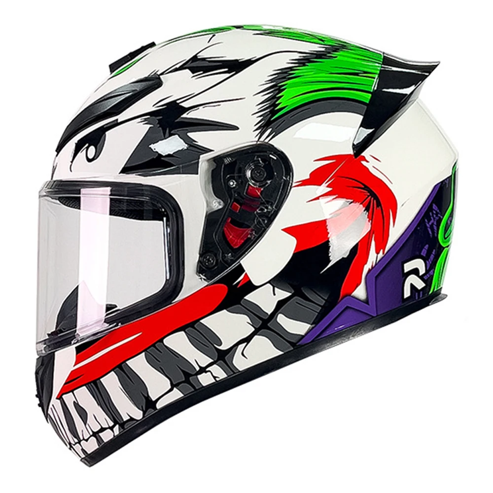 S-3XL Colorful Full Face Helmet Unisex Breathable Motocross Kask Wear-Resistant Motorcycle Helmets Anti-Fall Motorcycle Supplies