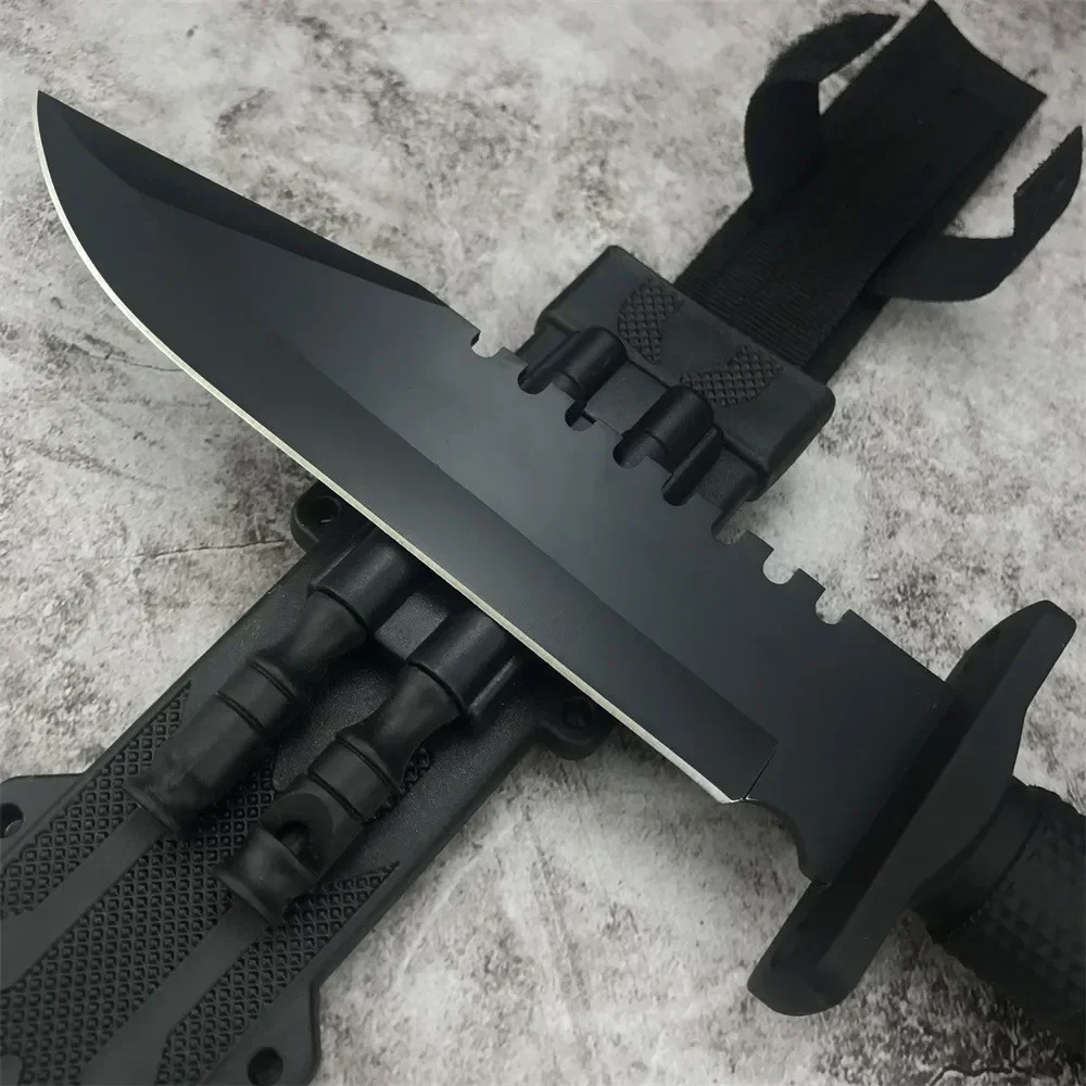 Multifunction Survival Knife 58HRC Outdoor Hunting Knife Tactical Military Combat Army Straight Knives ABS Plastic Handle Tools