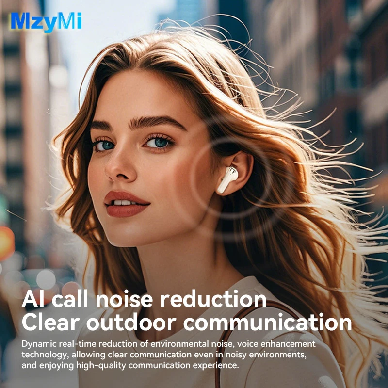 MZYMI Bluetooth5.4 Наушники M85 TWS Беспроводные наушники Спортивная игровая гарнитура Светодиодный дисплей Водонепроницаемые наушники-вкладыши с микрофоном