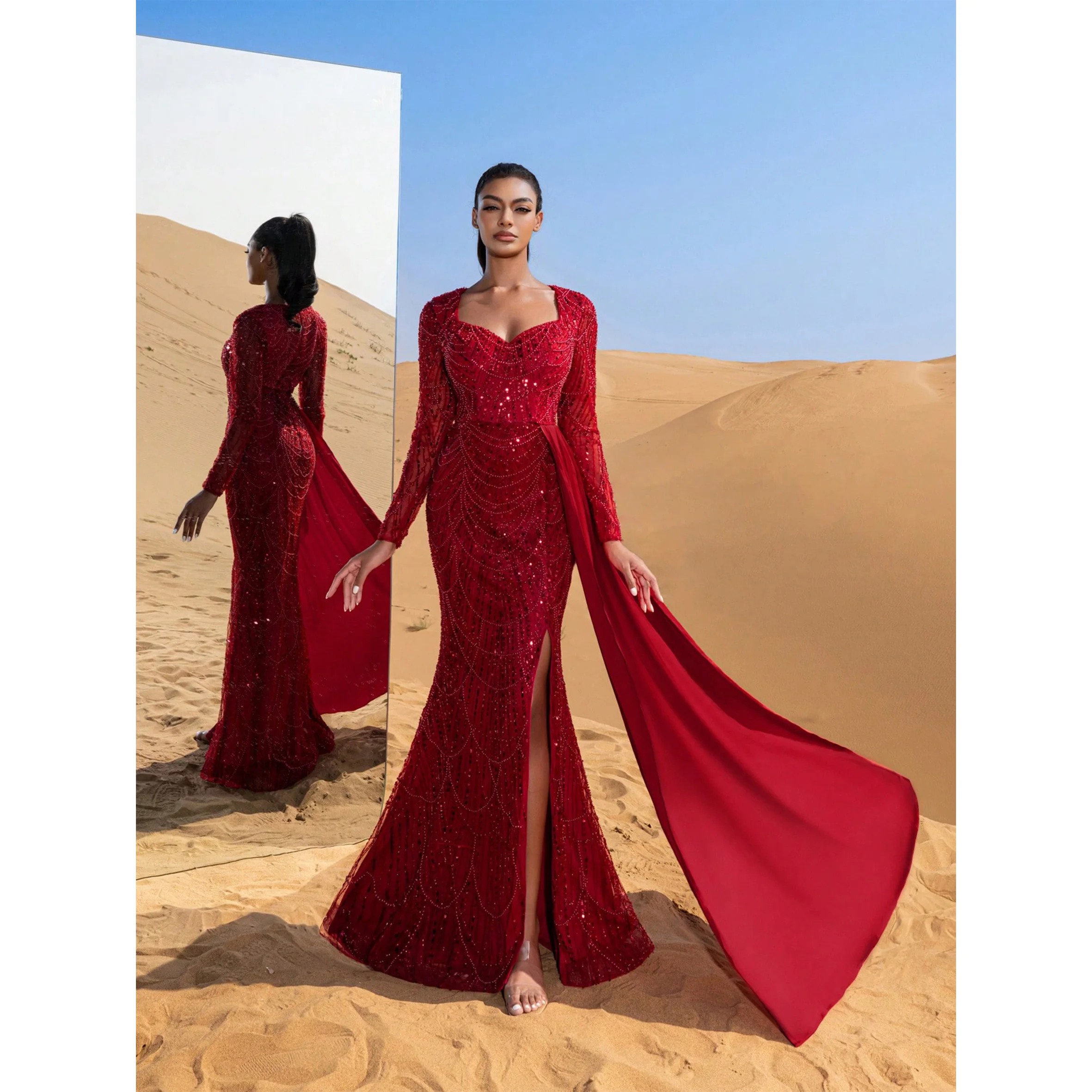 

Haute Glamour Великолепные вечерние платья и вечерние платья с вырезом в форме сердца и драпировкой по бокам, расшитые бисером