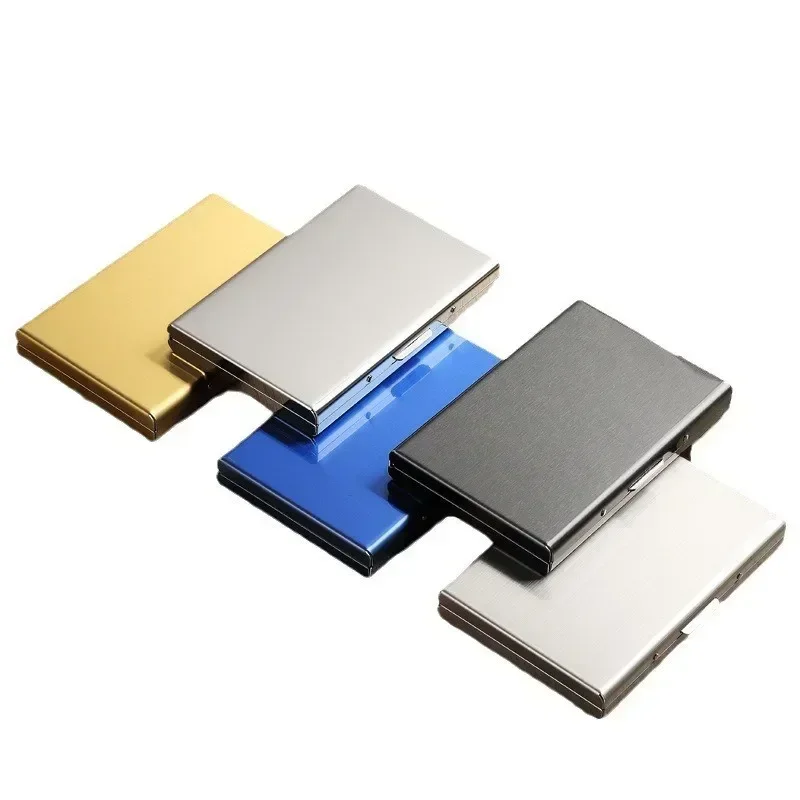 Credit Holder Stainless Steel Metal ID Holder RFID Wallet Waterproof anti-theft Female or Male Business Card Holder 필통