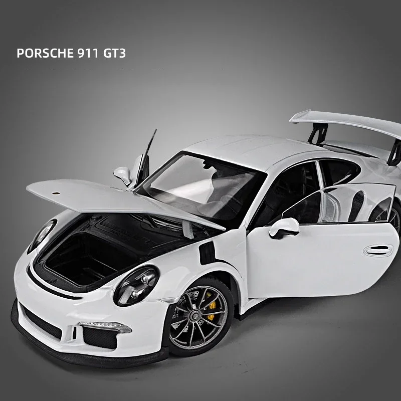 WELLY 1:24 Porsche 911 GT3 RS Blue Car Alloy Car Model Simulation Car Decoration Collection Gift Toy Die Casting Model Boy Toy