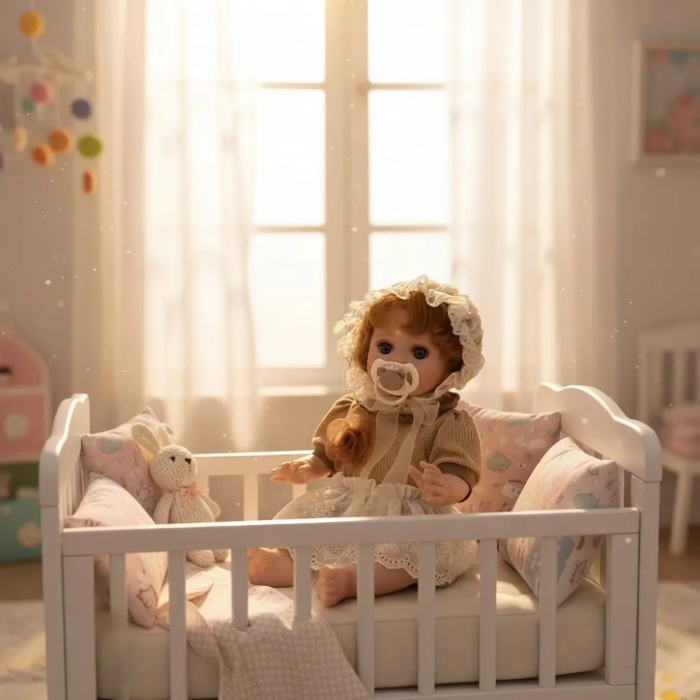 클로버레이 18인치 오리지널 카와이 리얼리틱 리본 베이비 돌 슈퍼 큐트 소프트 비닐 인형 고품질 수제 장난감 어린이 크리스마스 선물