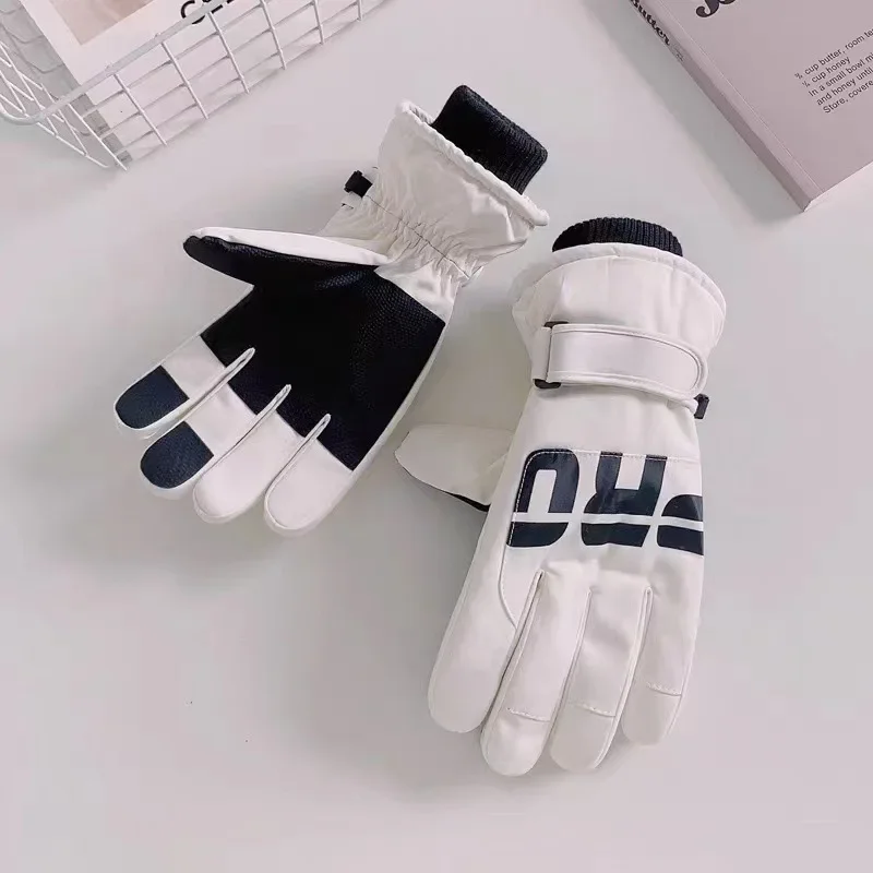 女性用防水スキーグローブ、男性用防寒防風、サイクリング用厚手ベルベット、アウトドア雪遊び用手袋