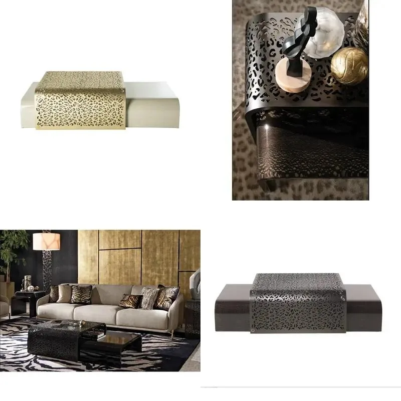 Modern Luxury Marble Coffee Table Movable Functional Living Room Furniture High Quality Home Decor