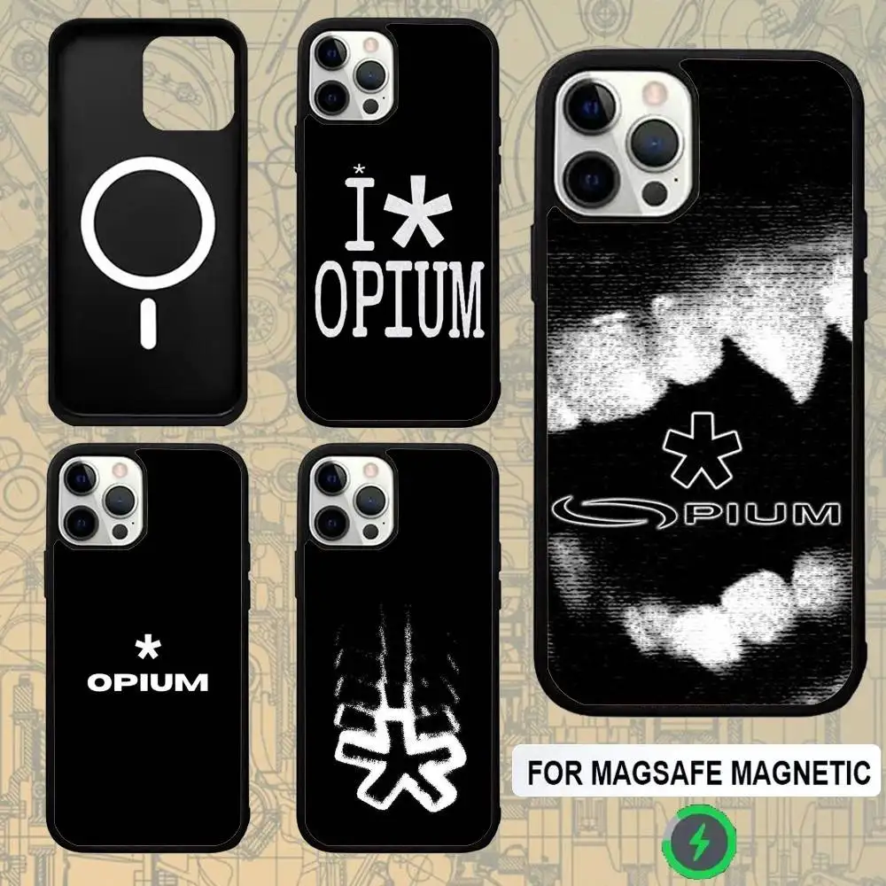 

O-Opium Label Playboi Carti For Magsafe Wireless Charger Case For iPhone 15,16,17,13,14,11,12,Pro,Max,Plus,E,Air,Mini Protection