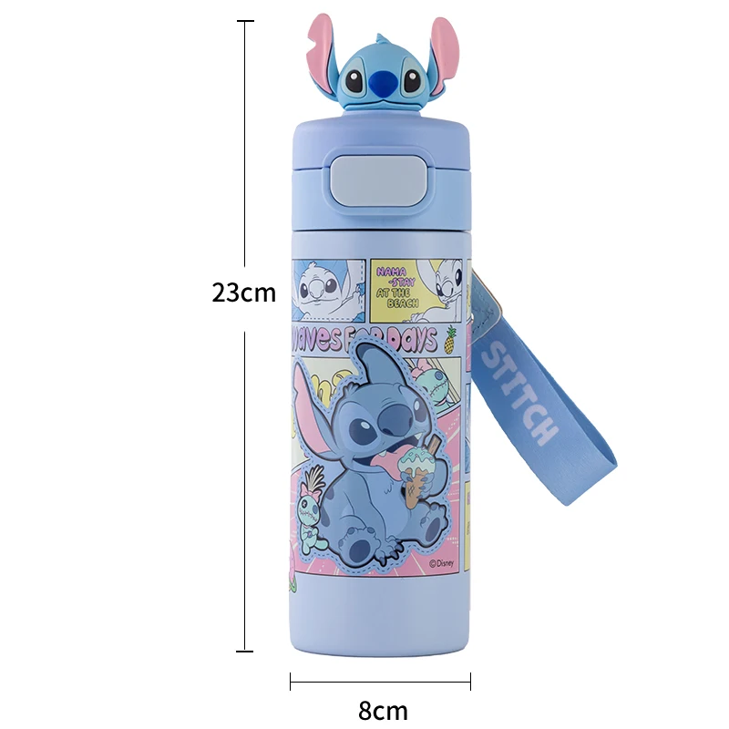 زجاجة مياه رياضية معزولة من الفولاذ المقاوم للصدأ على الوجهين للأطفال من ديزني للاستخدام المدرسي للطلاب