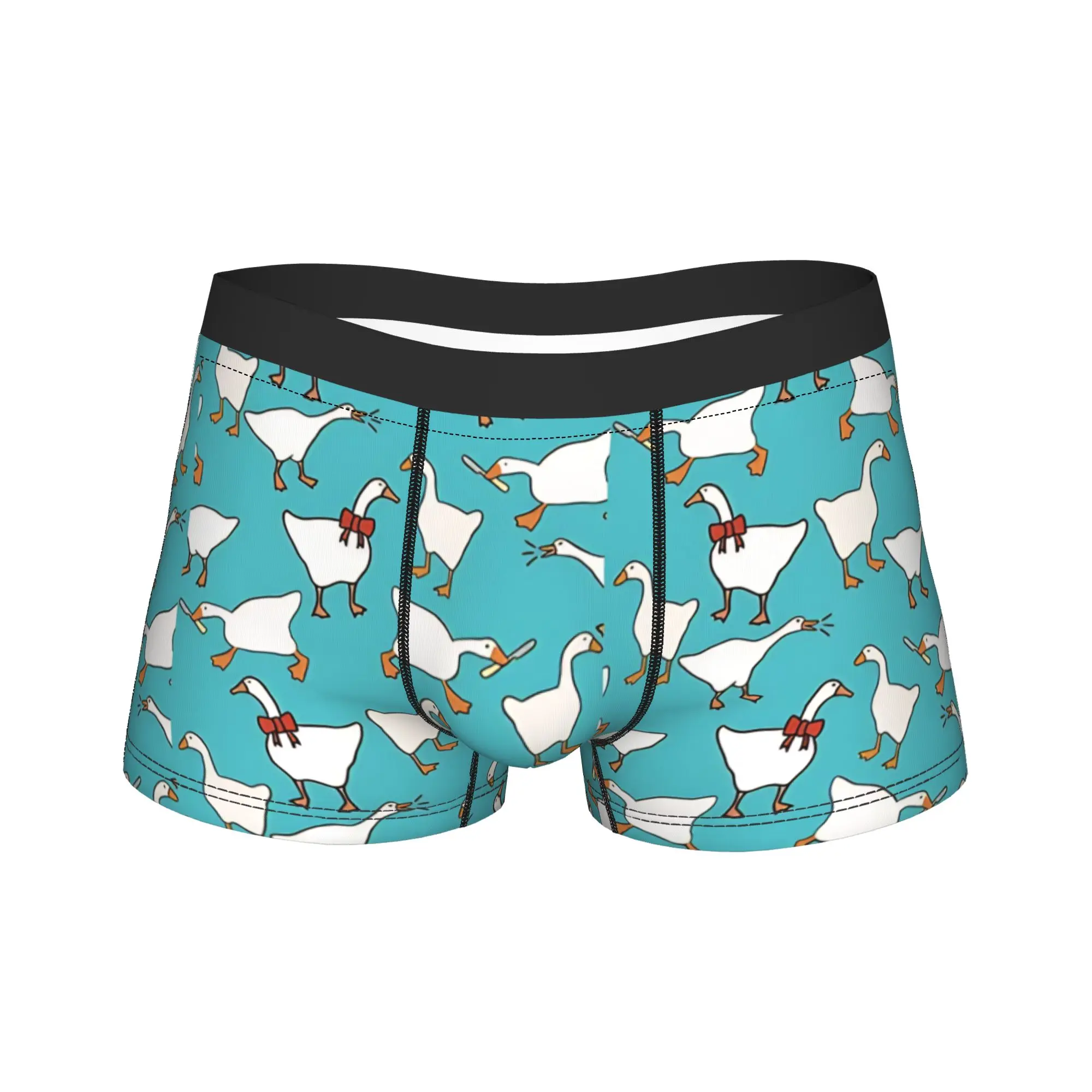 

Silly White Goose Underwear Custom Boxershorts Trenky Male Panties Soft Trend Shorts Briefs Gift Idea