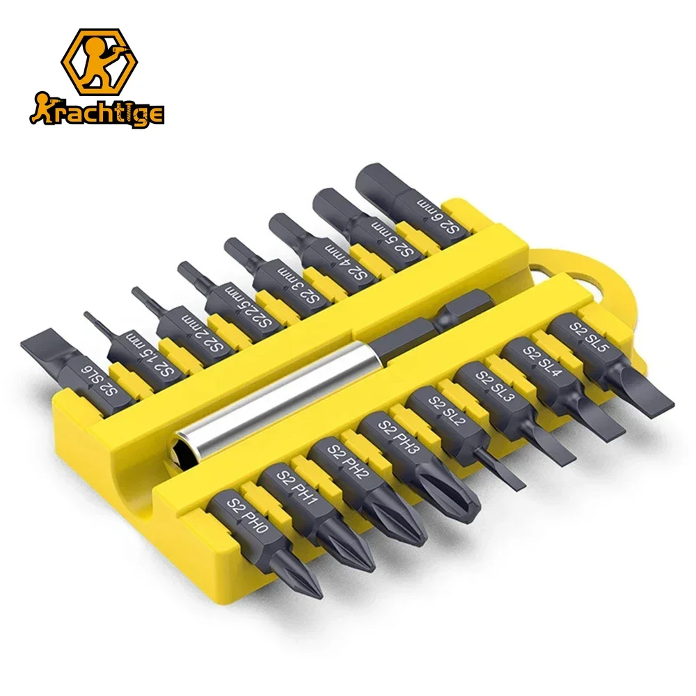 

Torx Hex Square Phillips Slotted U-shaped Y-Type Triangle Hand Tool 17Pcs S2 Alloy Steel Magnetic Screwdriver Bits Set