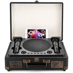 SD2109 Retro High-quality Bluetooth Speaker Wireless Portable Home Theater KTV Outdoor Suitcase Karaoke Microphone Speakers