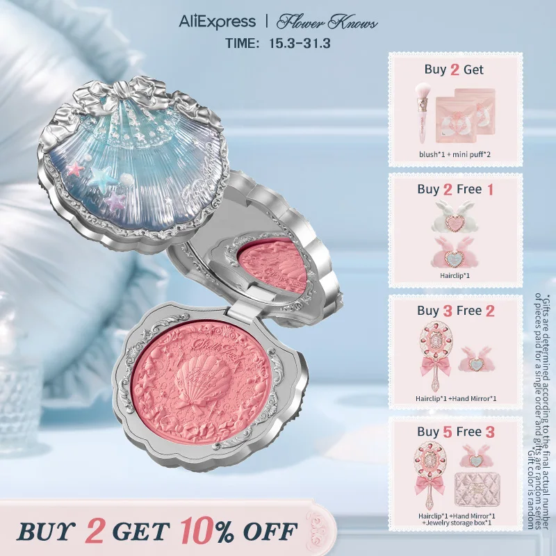 Flower Knows Shell's Jewel Collection Blush de cetim de seda