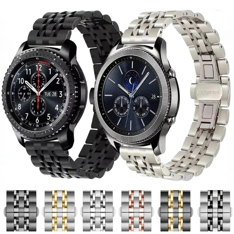 

Ремешок металлический для Samsung Watch S3 Huawei GT 46 мм Amazfit GTS, сменный Браслет для Samsung Watch 3 46 мм 42 мм, 22 мм 20 мм