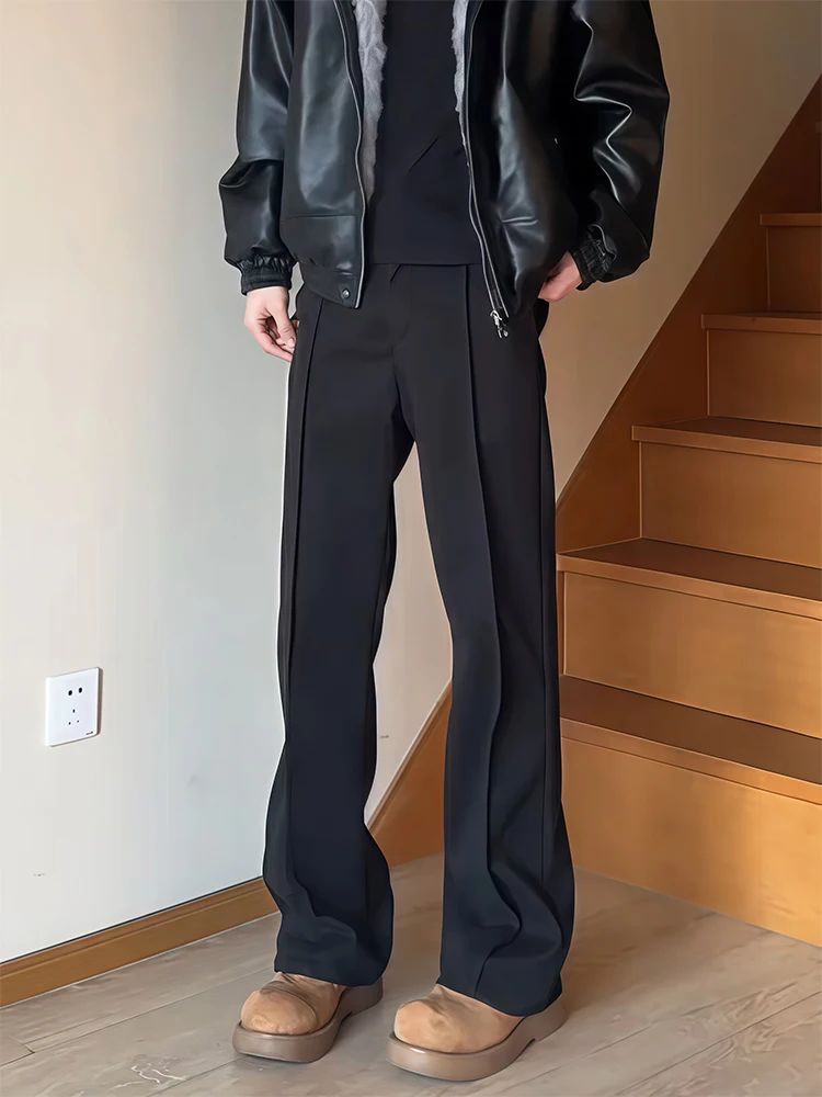 

Bla Cleanfit Flared Men's Winter Pants Lengthening Legs High Street Vibe Fce Lined Straight Casual Trousers