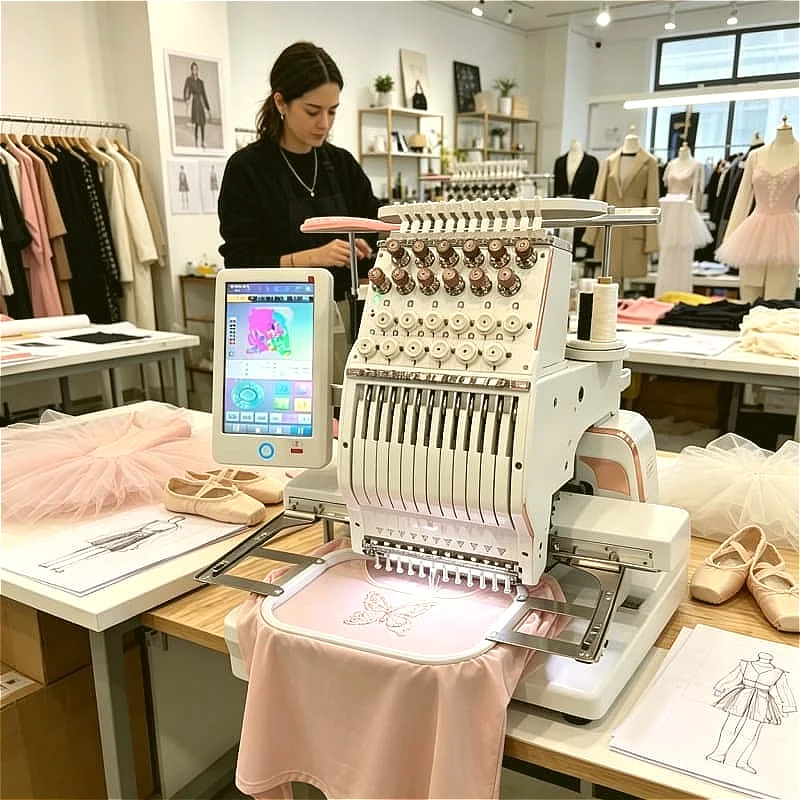 15 Needle Embroidery Machine Single Head 1200 SPM 14x20 Inch Hoop Auto Trim For Small Business T Shirt Hat Logo Customized