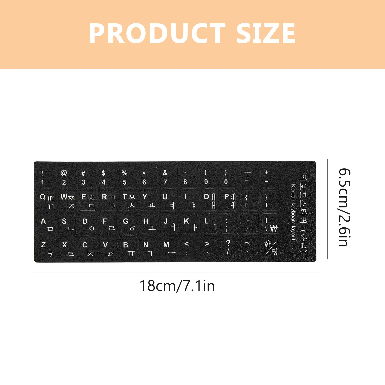 10Pcs Keyboard Stickers Black Background White Lettering Long-Lasting Multi-Language Keyboard Skin Replacement Convenient