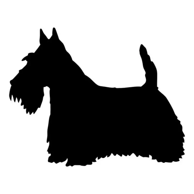 

Car Sticker Cute Scottish Terrier Dog PVC Car Decoration Accessory Sticker Creative Waterproof Sunscreen Black/white,12cm*10cm