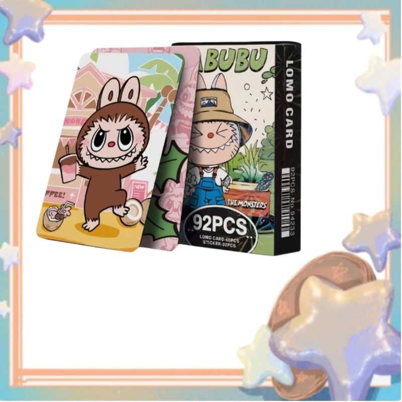 

Kawaii Labubu 92pcs Small Card The Monster Cute Cartoon Anime Peripheral Collectibles Accessories Holiday Gifts Trendy Toys