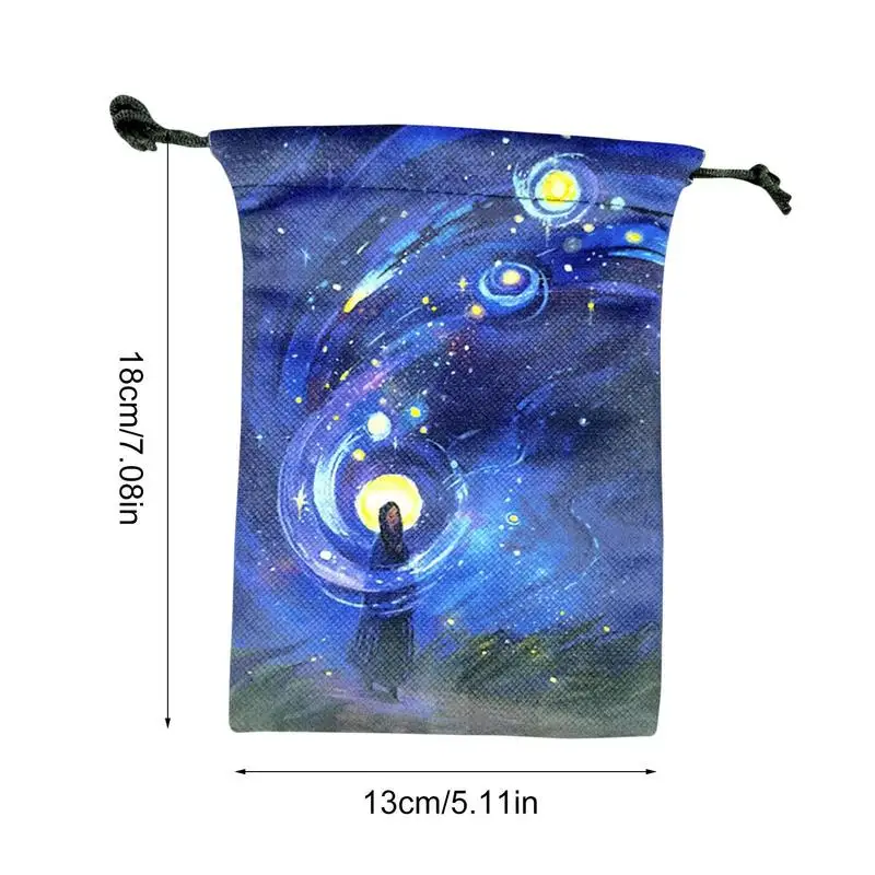 Tarot Card Bag Composite Fleece Drawstring Storage Bag Tarots Storage Bag Rune Dice Bag Jewelry Pouch Party Christmas Gift Pouch