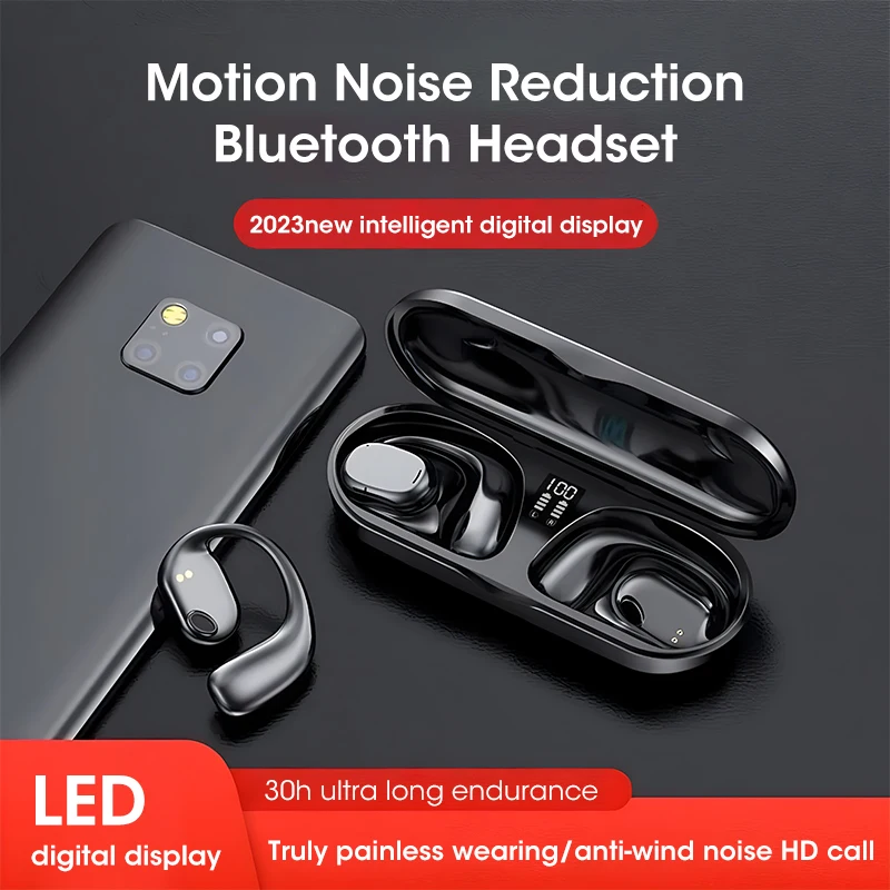 Wireless Earbuds TWS Bluetooth 5.3 IPX7 Waterproof Sports ANC Noise Cancelling HiFi Stereo HD Call For Gaming Headset