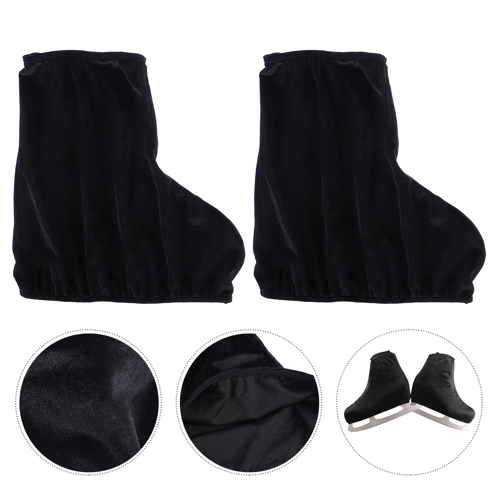 

Velvet Skate Shoe Covers Durable Elastic Boot Protectors Non Fading Fits Ice Hockey Skates Roller Skating Accessories