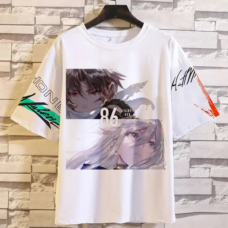 

Anime Game 86 Non-Existent War Zone Peripheral Clothing Unisex Crew Neck Summer Shin Ye Rena Short Sleeve T-Shirt