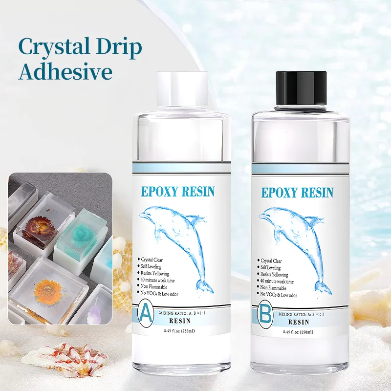 

AB Crystal Epoxy Resin Glue Kits Transparent Epoxy Resin Adhesive Eternal Gloss Crystal Curing Agent DIY Jewelry Making Supplies