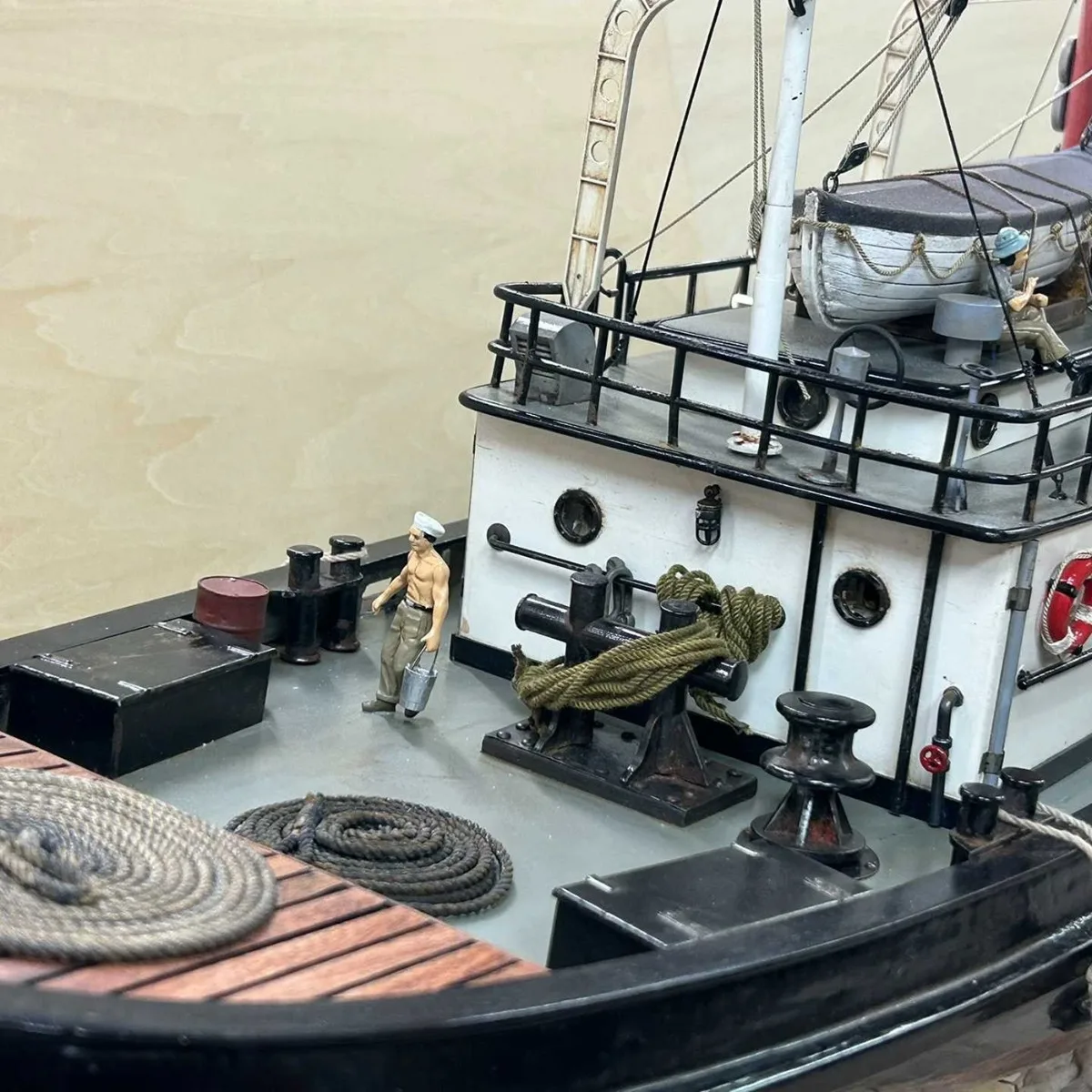 1/31 RC bateau 97cm Simulation HAVOLINE vapeur télécommande remorqueur photopolymérisable impression détails RC bateau Kit jouet adulte