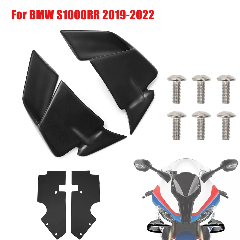 Windshield Wing Fairing for BMW S1000RR S1000 RR M1000RR 2019 2020 2021 2022 ABS Plastic Front Aerodynamic Spoiler Winglet