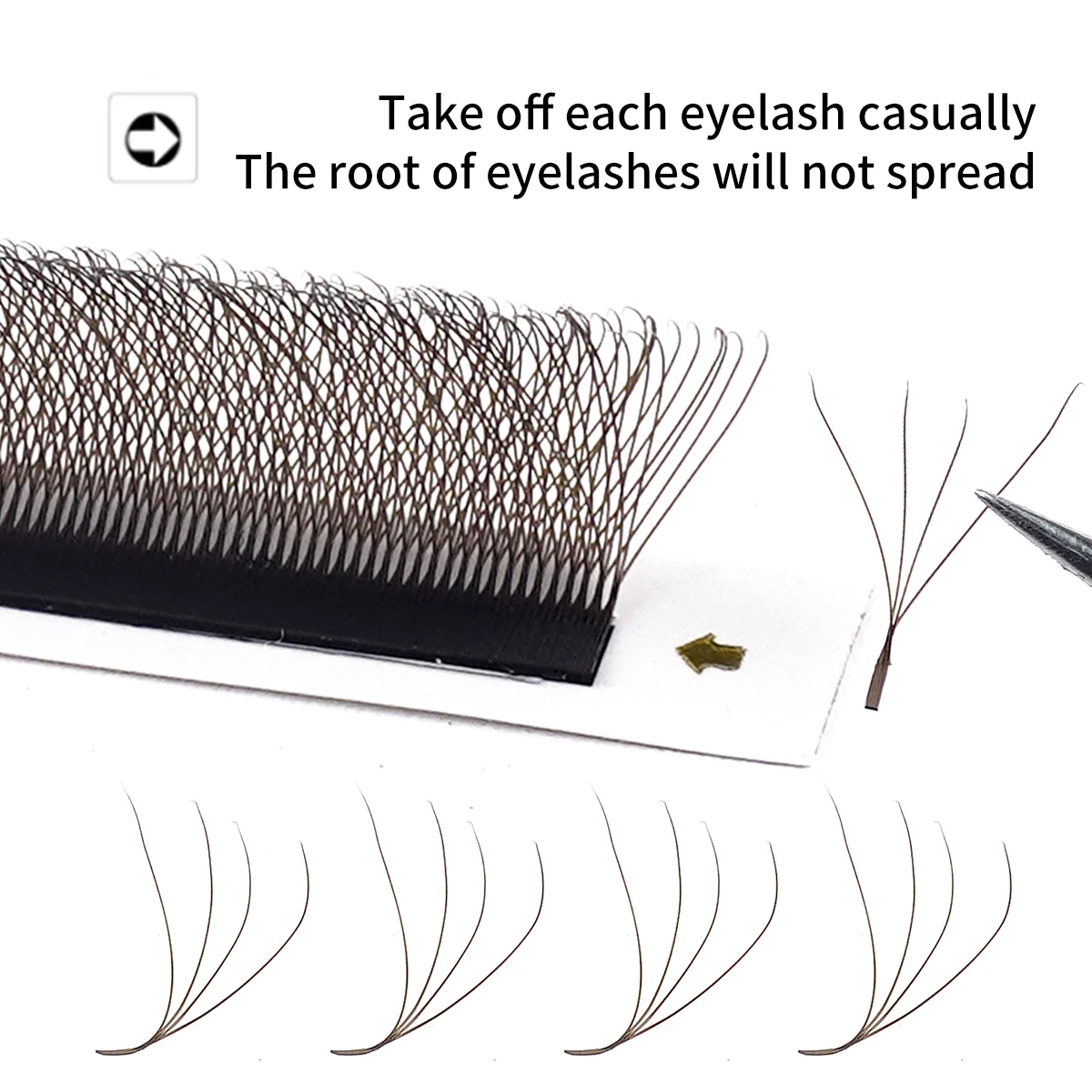 MENGLUKE Brown 4D W Shape Eyelash Extensions High Quality Individual Lashes Automatic Bloom Premade Volume Fans