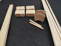 Revestimientos interiores para violín + juego de bloques de esquina superior + puentes para violín + poste de sonido + barra de bajo, madera de abeto de arce