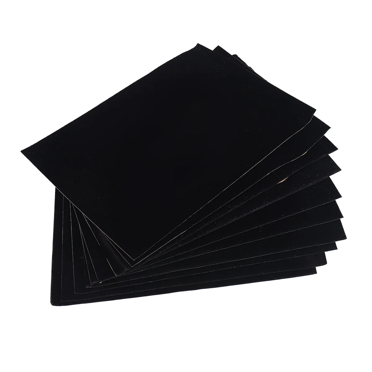 10PCS Self Adhesive Felt Fabric,Soft Velvet Drawer Liner,DIY Velvet Fabric for Art & Crafts Jewelry Box Felt Liner,Black -X64A