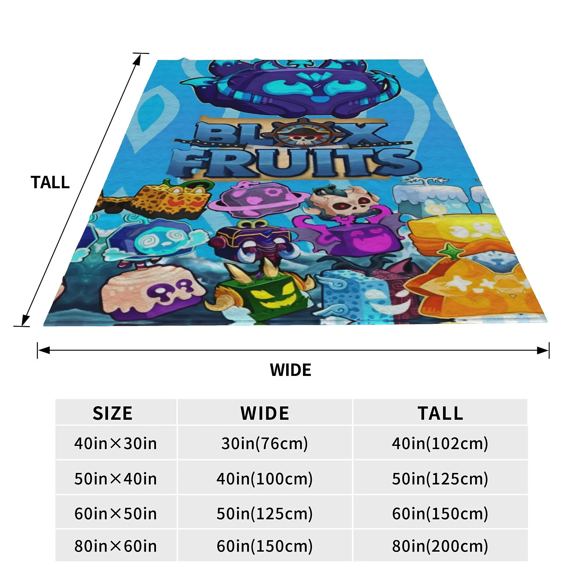 بطانيات ألعاب Blox Fruits من Robloxx Flannel بطانيات رمي ناعمة عتيقة لصالة الفراش في الشتاء