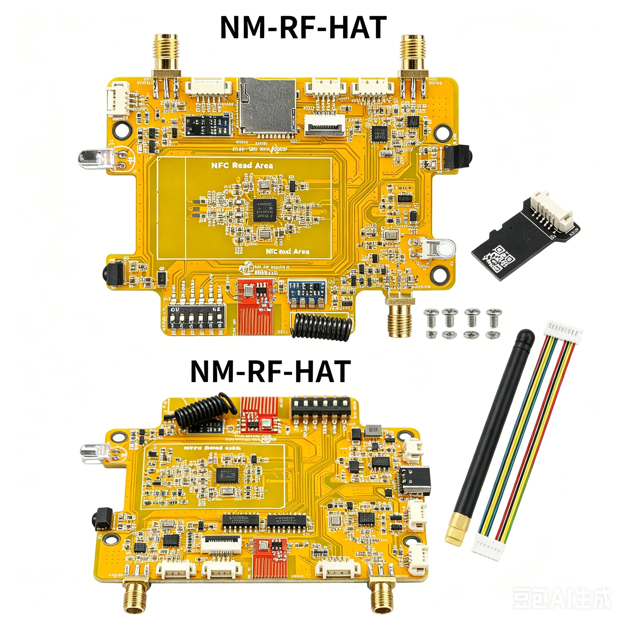 Bezprzewodowy moduł rozszerzający komunikację wielopasmową NM-RF-Hat dla ESP32 Bruce CYD CC1101 NRF24 PN532, nadawanie i odbiór podczerwienią, 433M OOK Power R — zdjęcie produktu 2