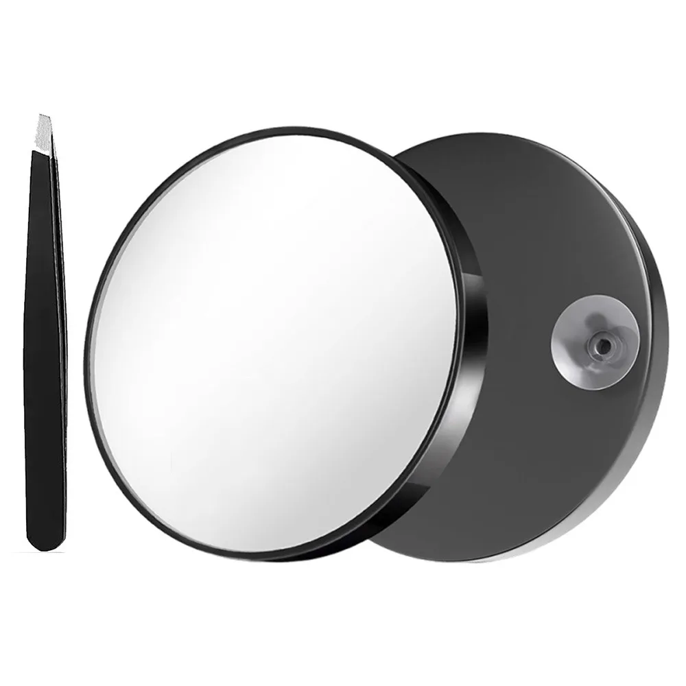 10/20/30X Blackhead Magnification Mirror Round High-definition Enlarging Cosmetic Mirror Convenient 3.5in Bathroom Makeup Mirror