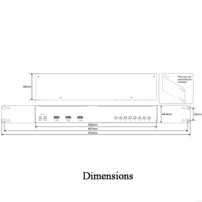 G99B 8 Channel Video Selector KVM Switcher 8 Host Share 1 Mouse Keyboards Display