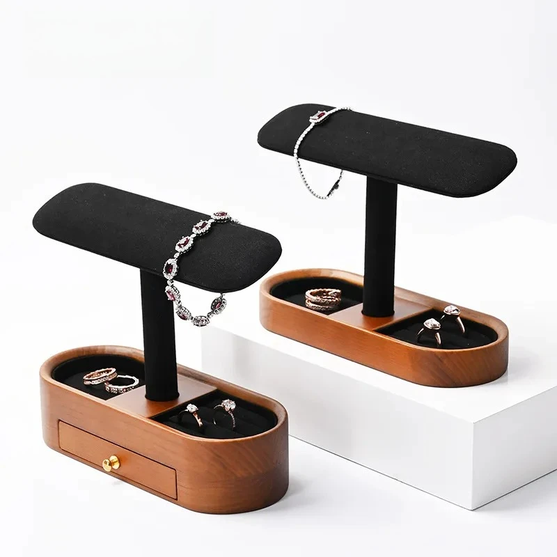 solid wood watch display stand for high-end wrist watch bracelet jewelry storage display props