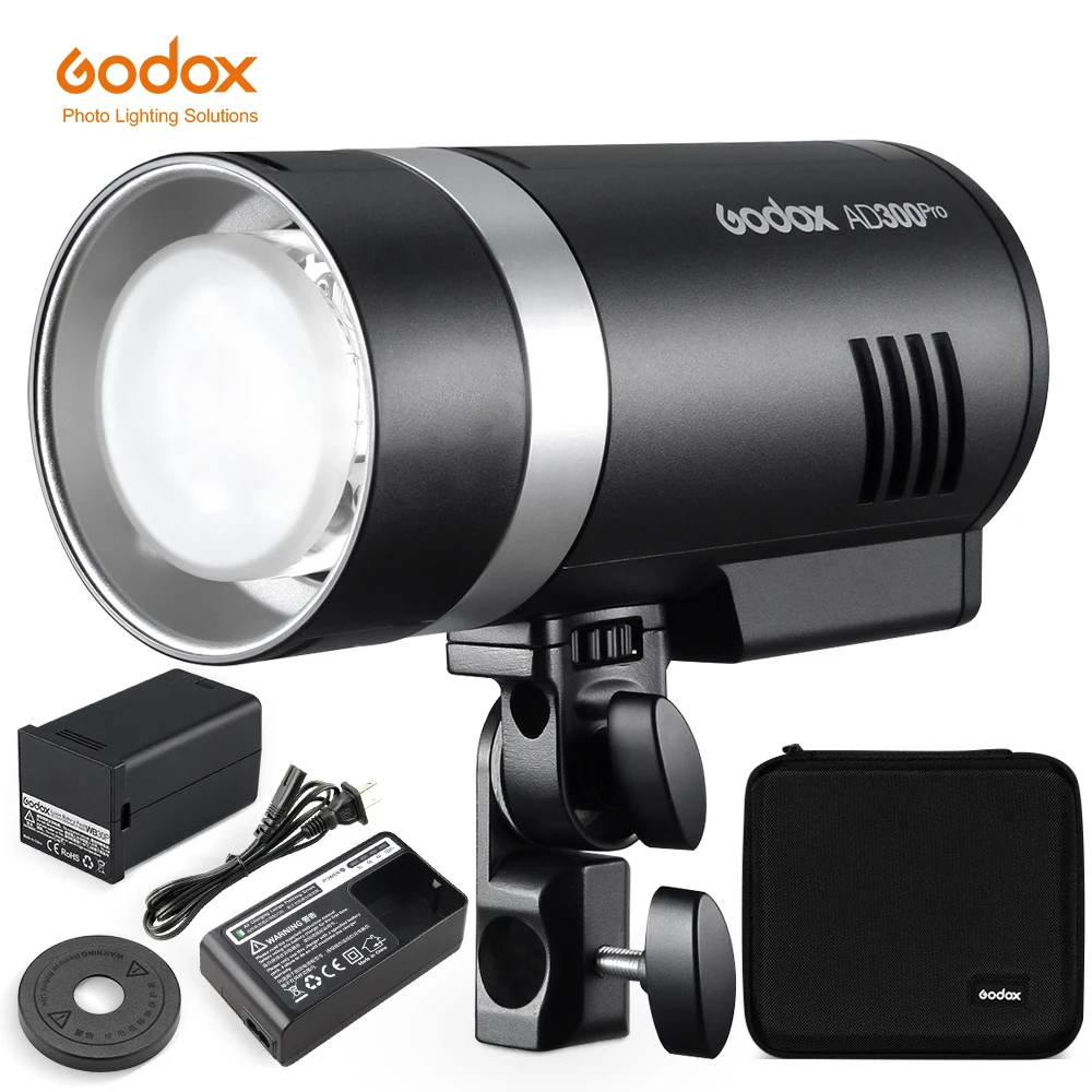 Godox 300Ws TTL 2.4G 1/8000 HSS AD300Pro Outdoor Flash Light with Battery for Canon Nikon Sony Fuji Olympus Pentax