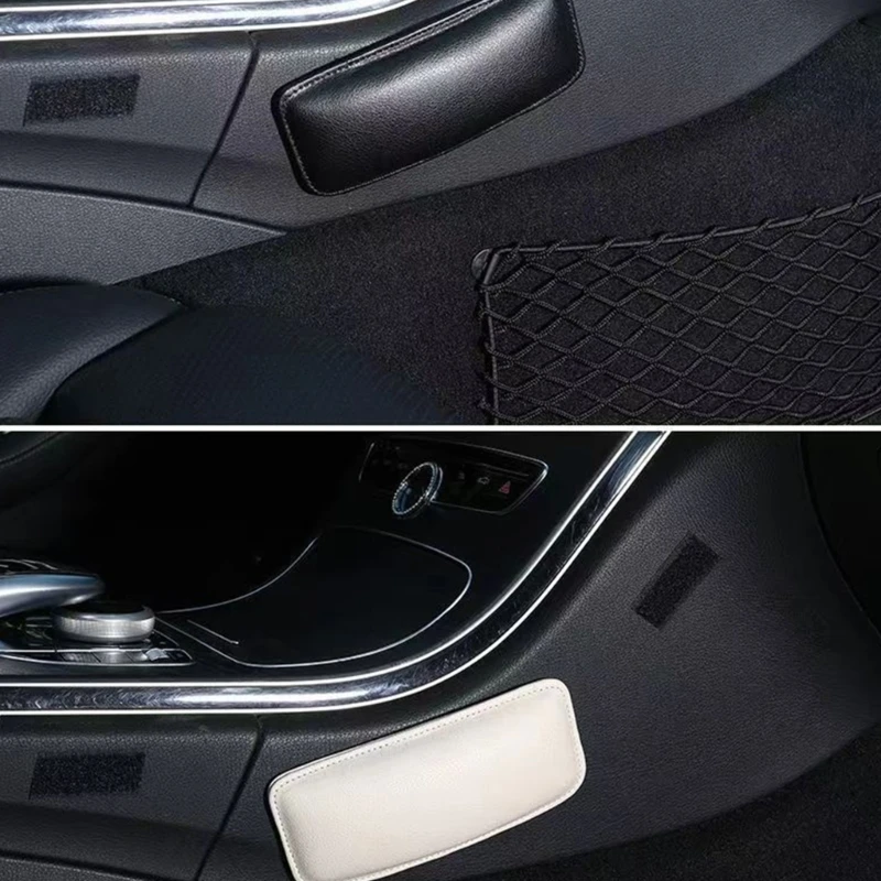 Car Knee Cushion Leather Knee Pad For Car Interior Pillow Comfortable Memory Foam Universal Truck Thigh Support Car Accessories