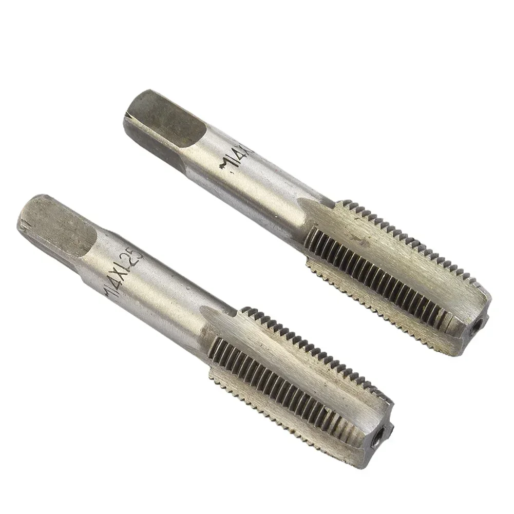 2pcs HSS 14mm X 1.25 Metric Taper Plug Tap Right Hand Tap Drill Screw Set Thread Bearing Machine Spiral Point Straight Fluted