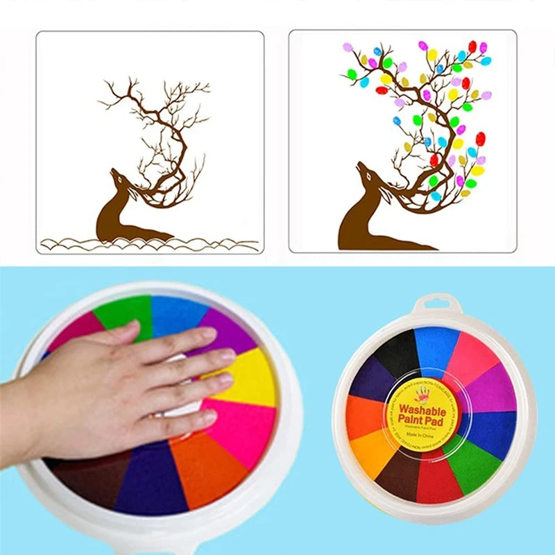 Kit de peinture au doigt pour enfants, peinture au doigt pour tout-petits, peintures lavables pour enfants, fournitures de dessin