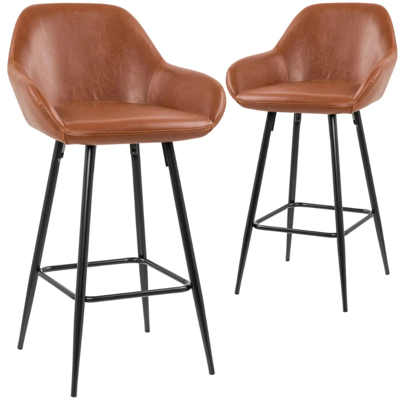 

Home Furniture Modern Leather Vintage Barstool Chairs Metal High bar Stool Chair