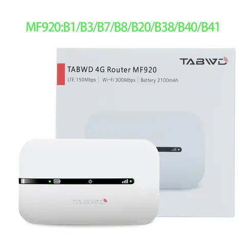 Tabwd MF920 포켓 4G LTE 라우터 무선 lte 와이파이 모뎀 Sim 카드 라우터, MIFI 포켓 핫스팟 Best5