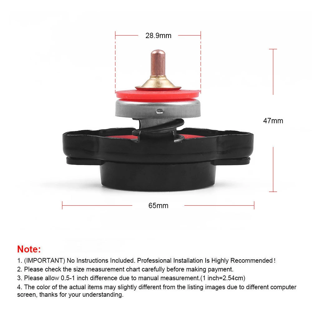 Tappo radiatore ad alta pressione con manometro, tappo radiatore 1.8 Bar 25.6Psi per Honda per Kawasaki per Suzuki per Yamaha