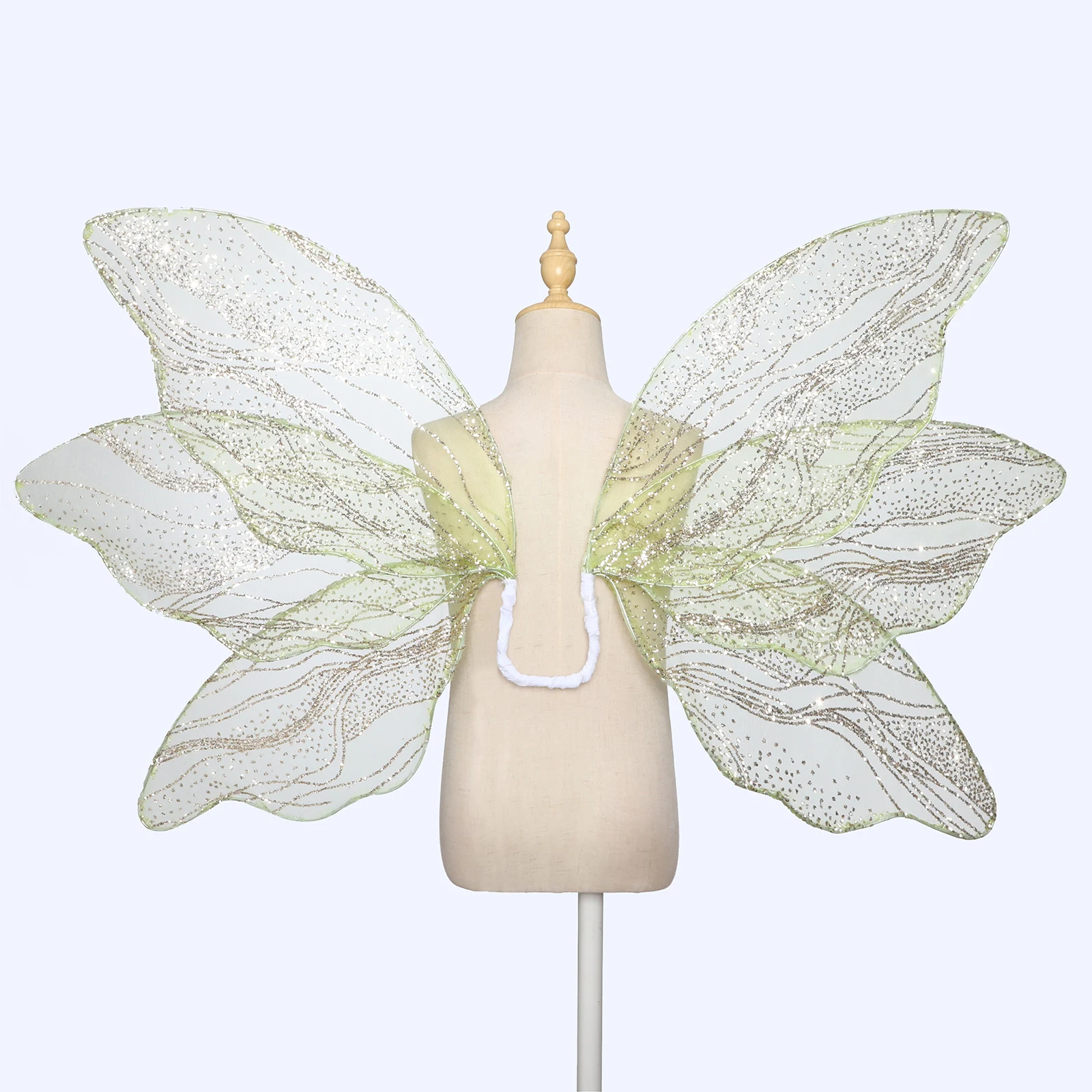 Adult Kid Fairy Lolita Elf Wings Halloween Masquerade Wings Princess Cosplay Glittery Butterfly Wings Party Photography Props - Image 3