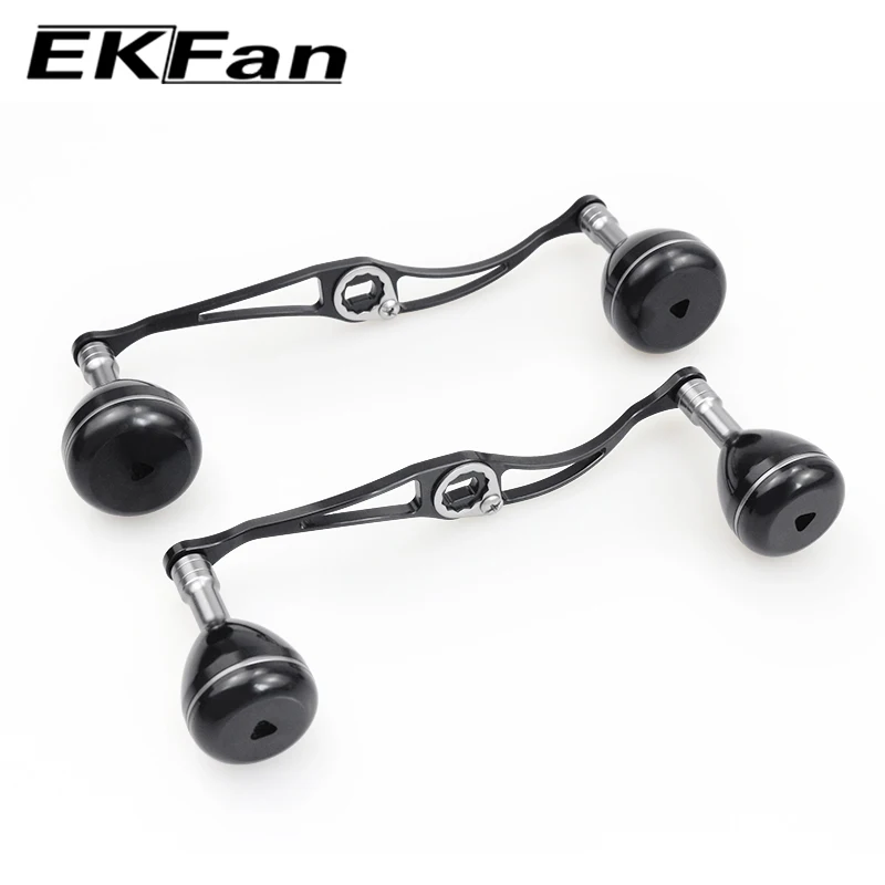 EKFan 130/140mm Baitcasting Reel Handle for A/S/D 7*4/8*5mm Hole Aluminum Alloy BC Reel Lure Reel Handle Fishing Gear Accessory