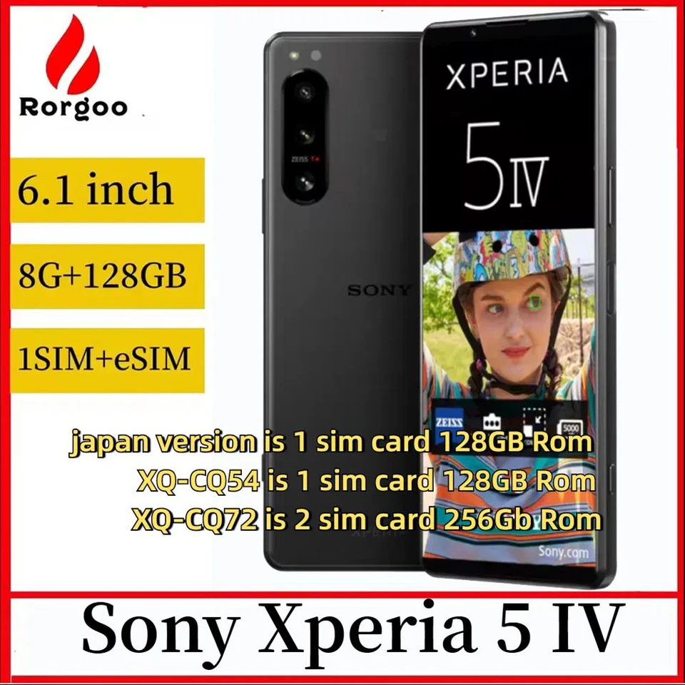 Sony Xperia 5 IV 5G 5IV XQ-CQ54 XQ-CQ72 日本語 128 ROM 256GB 6.1 